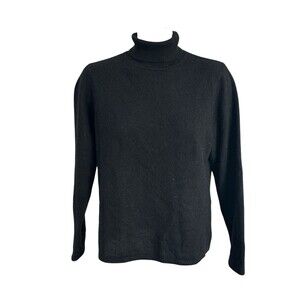Charter Club 100% Cashmere Women's Sweater Large Black Turtleneck